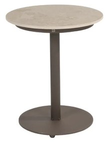 4 Seasons Outdoor Boaz bijzettafel terre met blad Ø 45 cm (H 55 cm)  Loungetafel    bruin weerbestendig