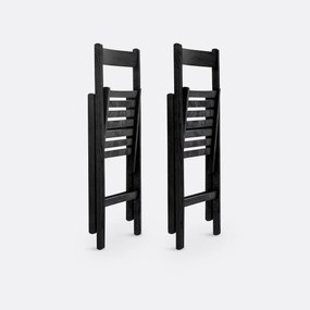 Set van 2 klapstoelen, massief beuken, Yoann