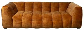 3 zitsbank - Sfär - velours Adore cognac 28