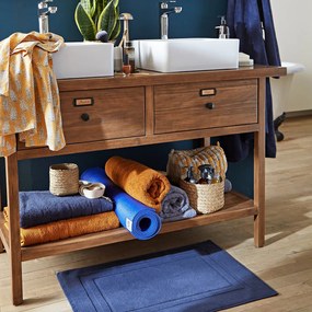 Dubbel wastafelmeubel in massief dennenhout, Lunja