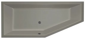 Xenz Society Hoekbad - 180x80x48 - afvoer Midden - Links - Compact - acryl - cement 6962-06