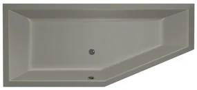 Xenz Society Hoekbad - 180x80x48 - afvoer Midden - Links - Compact - acryl - cement 6962-06