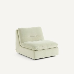 Modulaire haardstoel in stonewashed fluweel, GIULIANO