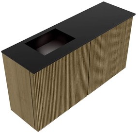 Mondiaz Joya 80cm toiletmeubel dusk met wastafel faye links zonder kraangat urban