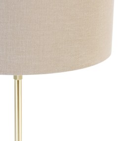 Tafellamp goud verstelbaar met kap lichtbruin 35 cm - Parte Design E27 rond Binnenverlichting Lamp