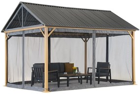 Teramo metalen tuinhuisje met klamboe 3x4 Tuinpunt