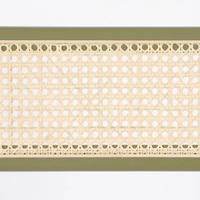 Zuiver Jort Hoge Retro Barkruk Met Rotan Groen
