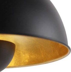 Retro tafellamp mushroom zwart met goud - Magnax