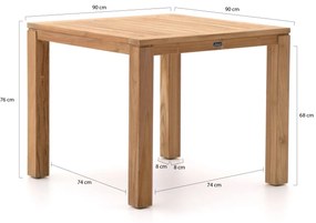 Intenso Bordano/Oxford 90cm dining tuinset 5-delig