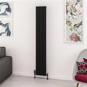 Eastbrook Withington radiator 30x180cm aluminium 812W zwart mat