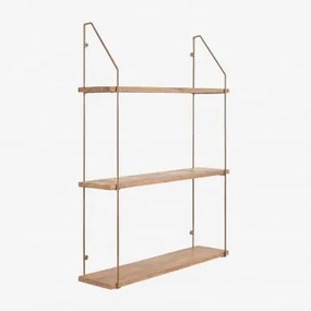 Daven Mangohouten Wandplank 3 Schappen - Sklum