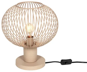 Moderne draad tafellamp beige 33cm - Gila Modern E27 bol / globe / rond Binnenverlichting Lamp