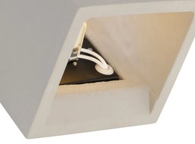 Industri�le wandlamp beton met lichteffect - Box