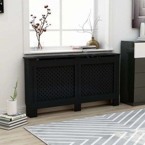 vidaXL Radiatorombouw 152x19x81 cm MDF zwart
