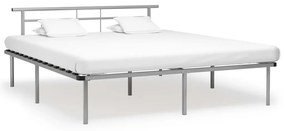 vidaXL Bedframe metaal grijs 180x200 cm