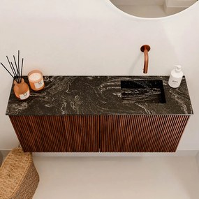 Mondiaz Joya DLux 90cm toiletmeubel ruby met wastafel faye rechts zonder kraangat lava