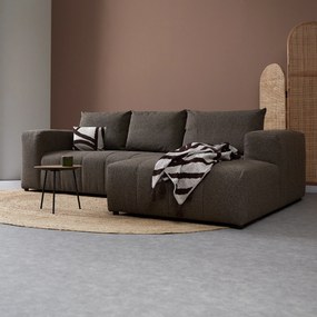 Bruine Bank Met Decoratieve Strepen Hoek Rechts