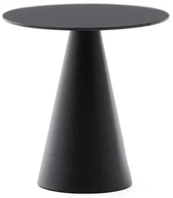 Kave Home Wilshire Ronde Bijzettafel Mat Glas Zwart 30 Cm - 30 X 30cm.