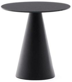 Kave Home Wilshire Ronde Bijzettafel Mat Glas Zwart 30 Cm - 30 X 30cm.