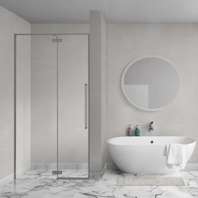 Aqua Vista Oria Linea nisdeur - 100x200cm - incl. montageset - Gunmetal SW1186294/SW1175905