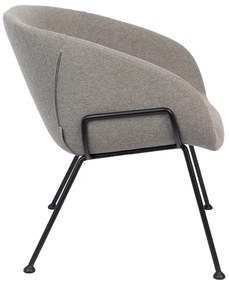 Zuiver Feston Design Fauteuil Grijze Stof