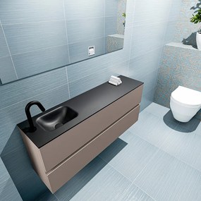 Mondiaz Ada 120cm toiletmeubel smoke met wastafel urban links 1 kraangat