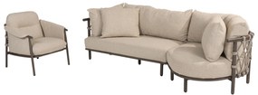 Ezra organische chaise longue loungeset  3 delig terre 4 Seasons Outdoor