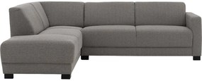 Goossens  My Style grijs, stof, 2,5-zits, stijlvol landelijk met ligelement links