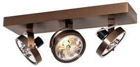 Design spot donkerbrons 3-lichts draai- en kantelbaar - Go