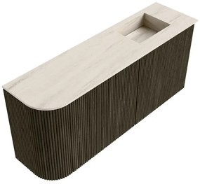 Mondiaz Joya DLux 90cm toiletmeubel ronding links shadow met wastafel faye rechts 1 kraangat meli