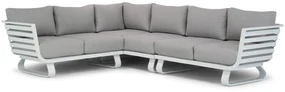 Hoek loungeset 6 personen Aluminium Wit Santika Furniture Santika Sovita
