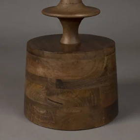 Dutchbone Cath Walnut Ronde Bijzettafel Walnoot - 46 X 46cm.