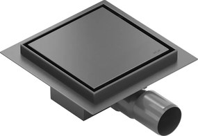 Mexen Flat-Q M13 vierkante vloerafvoer 15 x 15 cm, geborsteld geweergrijs - 1E10015