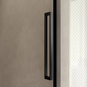 Brauer Stellar nisdeur met vaste wand 140cm gunmetal geborsteld PVD