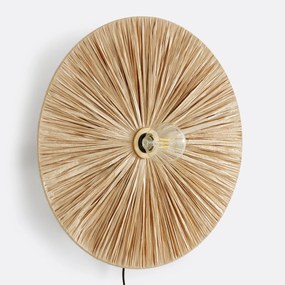 Ronde wandlamp in raffiaØ50 cm, Rafita