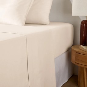 Effen plat laken in gewassen katoen, Scenario