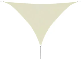 vidaXL Zonnescherm HDPE driehoekig 3,6x3,6x3,6 m crème