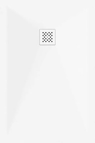 Mexen Stone+ rechthoekige composietdouchebak 120 x 100 cm, wit, witte afdekking - 44101012-W