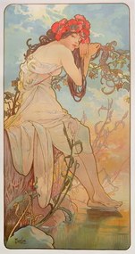 Mucha, Alphonse Marie - Kunstdruk The Seasons: Summer, (21.2 x 40 cm)