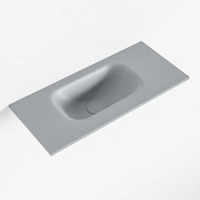 Mondiaz EDEN Fontein - 50x23x0.9cm - wasbak Links - zonder kraangaten - voor toiletmeubel - Solid surface - Plata F50105Plata