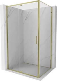 Mexen Exo douchecabine klapbaar 160 x 100 cm, transparant, goud - 819-160-100-50-00