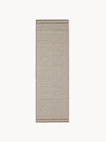 Outdoor dubbelzijdige loper Reddy met ruitjesmotief
