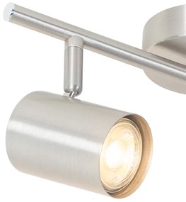 Moderne plafondlamp staal 2-lichts verstelbaar - Jeana Modern GU10 Binnenverlichting Lamp