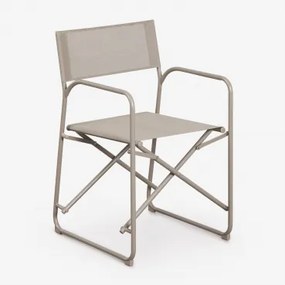 Pack Van 2 Opvouwbare Regisseursstoelen Voor De Tuin Van Melida Staal Moka Bruin - Sklum