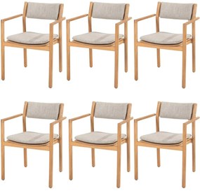 Levi stapelbare tuinstoel teak 4 Seasons Outdoor set van 6