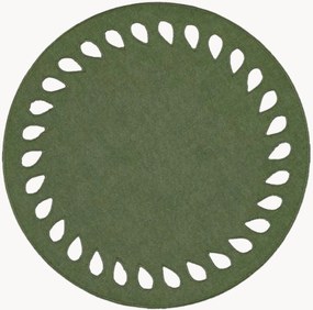 Ronde placemat Viseu met geborduurde rand