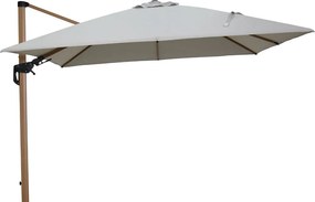 Garden Impressions Hawaii Deluxe zweefparasol 300x300 cm – zand doek – frame teak look