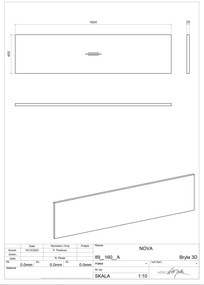 Comad Nova Oak wastafel toppaneel 160cm eiken