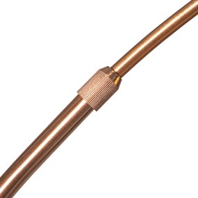 Moderne booglamp koper met witte kap - Arc Basic