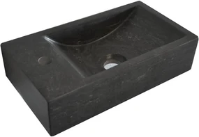 Ben Venetia S fontein 1 kraangat links 36x18x9 cm hardstenen zwart